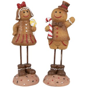 Clayre & Eef 6PR4272 Decoratie peperkoekman 7x7x18 cm