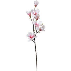 Clayre & Eef 5PL0098 Decoratieve Tak met Bloemen Wit Roze 25x10x97 cm