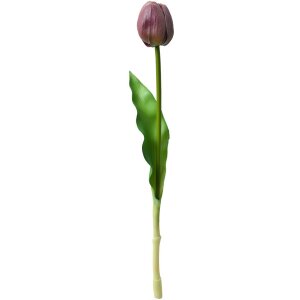 Clayre & Eef 6PL0312 Kunstbloem Tulp paars 4x4x32 cm