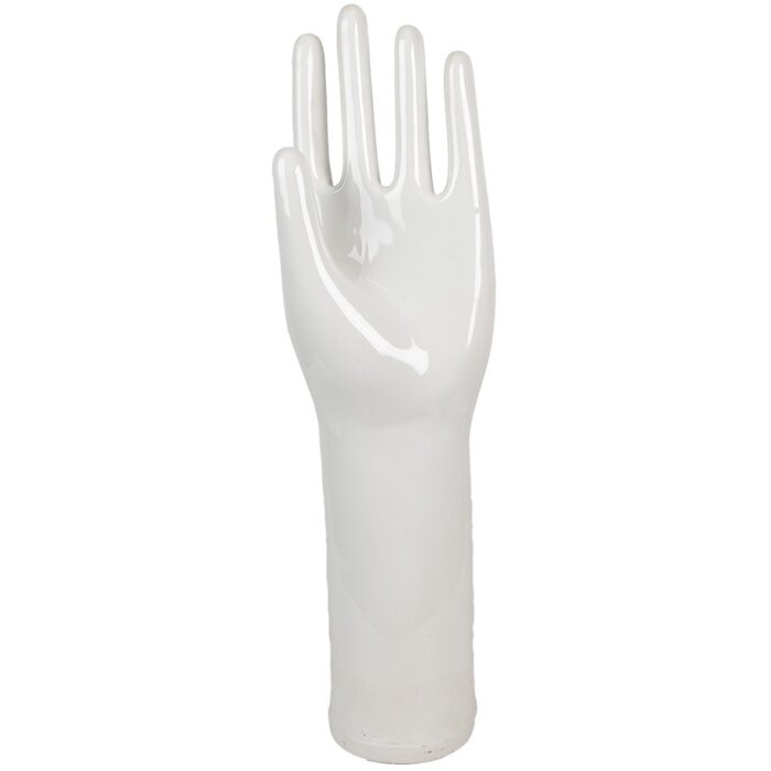 Clayre & Eef 6CEUN0013 Handschoenmal Wit Porselein Antiek Stijl