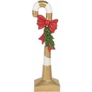 Clayre & Eef 5PR0141 Decoratie Candy Cane Goud Wit...