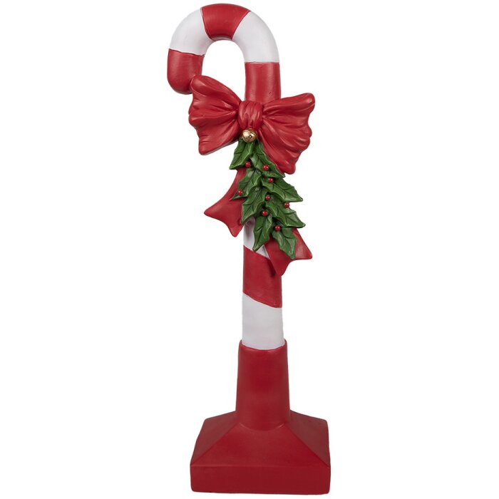 Clayre & Eef 6PR4332 Decoratie Candy Cane Rood Wit 12x9x40 cm Polyresin