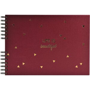 Exacompta spiraalalbum LIFE rood 32x22cm 50 paginas zwart...