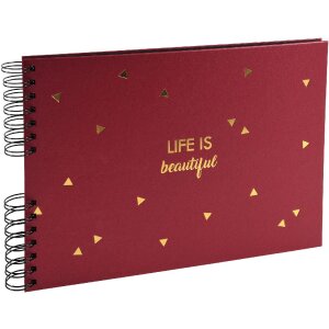 Exacompta spiraalalbum LIFE rood 32x22cm 50 paginas zwart...