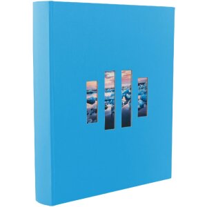 Exacompta fotoalbum MILANO 29x32 cm 60 paginas blauw