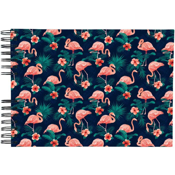 Exacompta 16703E Spiraal fotoalbum FLAMINGO 23x16 cm 50 paginas wit middernachtblauw