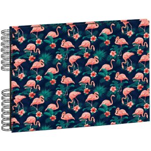 Exacompta 16703E Spiraal fotoalbum FLAMINGO 23x16 cm 50 paginas wit middernachtblauw