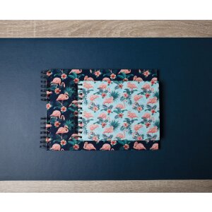 Exacompta 16703E Spiraal fotoalbum FLAMINGO 23x16 cm 50 paginas wit middernachtblauw