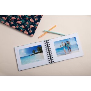 Exacompta 16703E Spiraal fotoalbum FLAMINGO 23x16 cm 50 paginas wit middernachtblauw