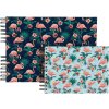 Exacompta 16703E Spiraal fotoalbum FLAMINGO 23x16 cm 50 paginas wit middernachtblauw