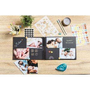 Exacompta 16801E Set scrapbooking met fotoalbum 32x22 cm SCRAP ADDICT Zwart