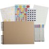 Exacompta 16802E Set scrapbooking album 32x22cm Scrap Addict Kraft bruin