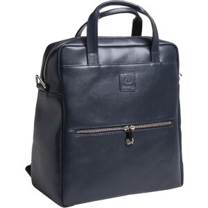 Exacompta 17237E Laptop rugzak Lady Exactive leer 33x35x16 cm marineblauw