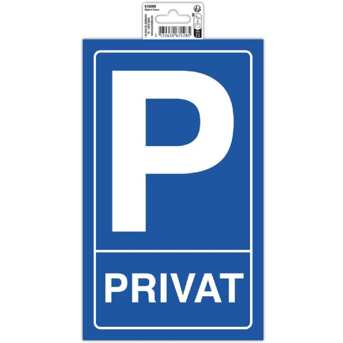 Exacompta bord Privé parkeerplaats 15x25 cm PVC