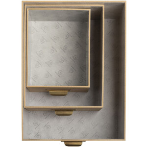 Exacompta 79602E Set van 3 opbergdozen Office by me Beige