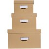 Exacompta 79602E Set van 3 opbergdozen Office by me Beige