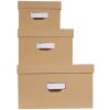 Exacompta 79602E Set van 3 opbergdozen Office by me Beige