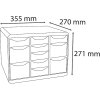 Exacompta ladebox STORE BOX MULTI 11 open lades Wit/Harlekijn