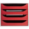 Exacompta 2286107D ECOBOX ladebox met 4 laden rood