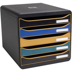 Exacompta Big Box ladebox met 5 laden Neo Deco geassorteerde kleuren