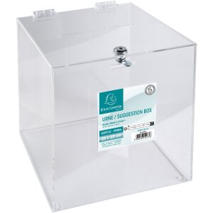 Exacompta 89158D Afsluitbare acryl urn 25 x 25 cm...