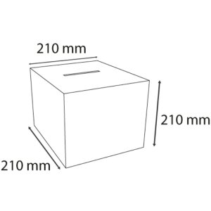 Exacompta 89058D Urn 21cm met afneembaar deksel kristal acryl transparant