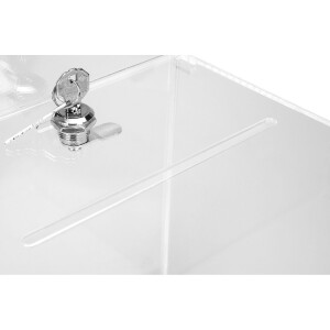 Exacompta 89258D Urn afsluitbaar 21x21x21cm met A5 hoofddeksel kristal