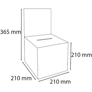 Exacompta 89258D Urn afsluitbaar 21x21x21cm met A5 hoofddeksel kristal