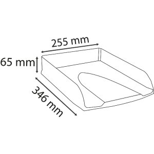 Exacompta 111606SETD Set van 4 brievenbakjes Skandi geassorteerde kleuren