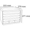 Exacompta STOREBOX ladebox 7 open lades Kantoor lichtgrijs