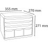 Exacompta STOREBOX ladebox 6 open lades Zwart Glanzend