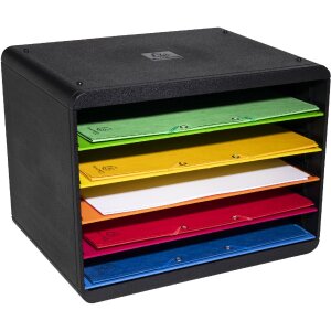 Exacompta 305798D Iderama desktopsorteerder 5 vakken liggend formaat regenboogkleuren