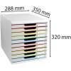 Exacompta 302913D Ladebox MODULO A4 10 laden Wit Harlekijn