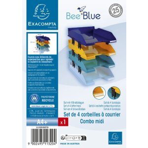 Exacompta 113202SETD brievenbakset 4-delig Combo Midi A4+ geassorteerde kleuren