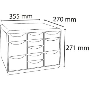 Exacompta ladebox STORE BOX MULTI 11 laden Zwart Kantoor...