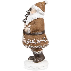 Clayre & Eef 6PR4305 Decoratie Kerstman 3x3x8 cm