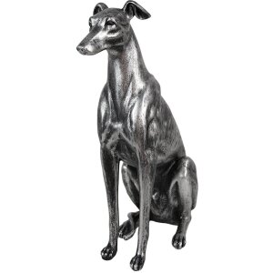 Clayre & Eef 6PR5068 Decoratie Hond Zilverkleurig...