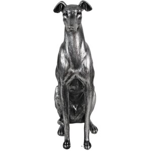 Clayre & Eef 6PR5068 Decoratie Hond Zilverkleurig...