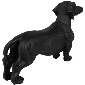 Clayre & Eef 6PR5070 Decoratie Hond Zwart 37x11x23 cm Polyresin