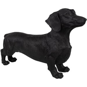 Clayre & Eef 6PR5070 Decoratie Hond Zwart 37x11x23 cm Polyresin