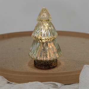 Clayre & Eef 6GL4559 Kerstboom met LED Ø 8x14 cm