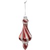 Clayre Eef 6GL4634 kerstbal 7x18 cm rood wit glazen kerstboom decoratie