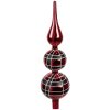 Clayre Eef 6GL4652 Kerstboom Topper Rood Glas Ø 8x30 cm Kerstboom Decoratie