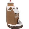 Clayre Eef Kerstversiering Peperkoekhuisje LED Muziek 33x17x30 cm Bruin