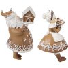 Clayre Eef Kerst tag set van 2 13cm bruine peperkoek man peperkoek vrouw