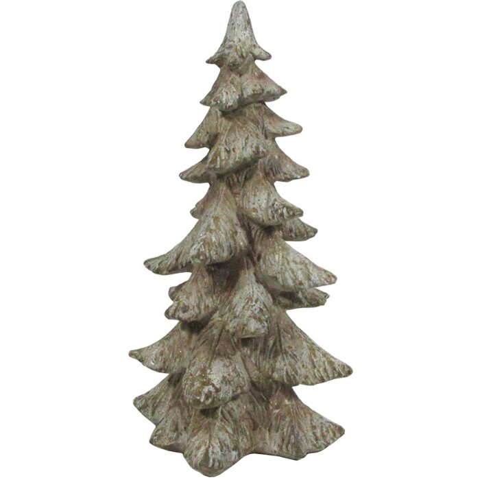 Clayre & Eef Kerstboom Decoratie Bruin 19x18x36 cm Polyresin Landelijke Stijl