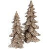 Clayre & Eef Kerstboom Decoratie Bruin 19x18x36 cm Polyresin Landelijke Stijl