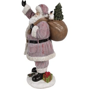 Clayre & Eef Kerstman Beeldje Roze 43 cm Polyresin...