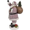 Clayre & Eef Kerstman Beeldje Roze 43 cm Polyresin Kerstdecoratie