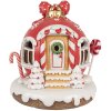 Clayre Eef 6PR4340 Peperkoekhuis LED Rood Polyresin Landelijke stijl Kerstmis